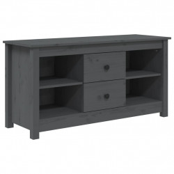 Szafka pod telewizor, szara, 103x36,5x52 cm, drewno sosnowe