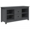 Szafka pod telewizor, szara, 103x36,5x52 cm, drewno sosnowe