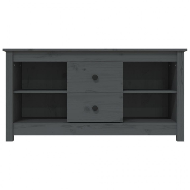 Szafka pod telewizor, szara, 103x36,5x52 cm, drewno sosnowe