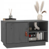 Szafka pod TV, szara, 70x34x40 cm, lite drewno sosnowe