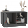 Szafka pod TV, szara, 70x34x40 cm, lite drewno sosnowe