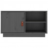 Szafka pod TV, szara, 70x34x40 cm, lite drewno sosnowe