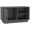 Szafka pod TV, szara, 70x34x40 cm, lite drewno sosnowe