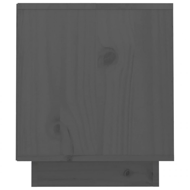 Szafka pod TV, szara, 70x34x40 cm, lite drewno sosnowe