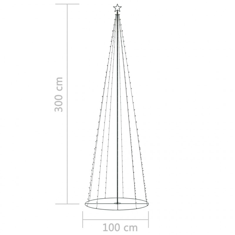 Ozdoba świąteczna w kształcie choinki, 330 LED, 100x300 cm