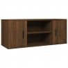 Szafka pod telewizor, brązowy dąb, 100x35x40 cm