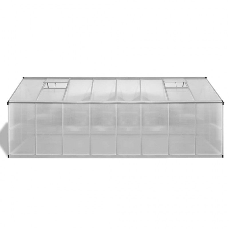 Szklarnia z aluminiową ramą, 481x250x195 cm, 23,44 m³