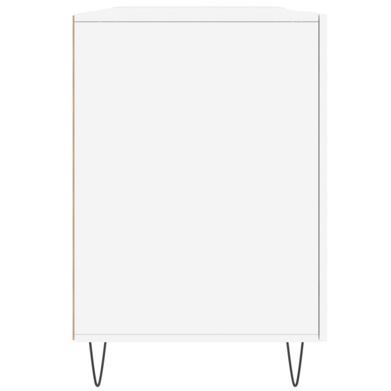 Biurko, białe, 140x50x75 cm, materiał drewnopochodny