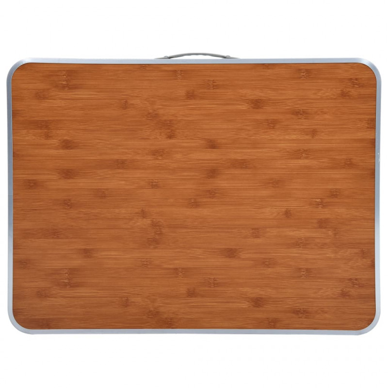 Składany stolik turystyczny z metalową ramą, 80x60 cm