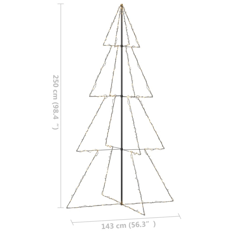 Ozdoba świąteczna LED w kształcie choinki, 360 LED, 143x250 cm