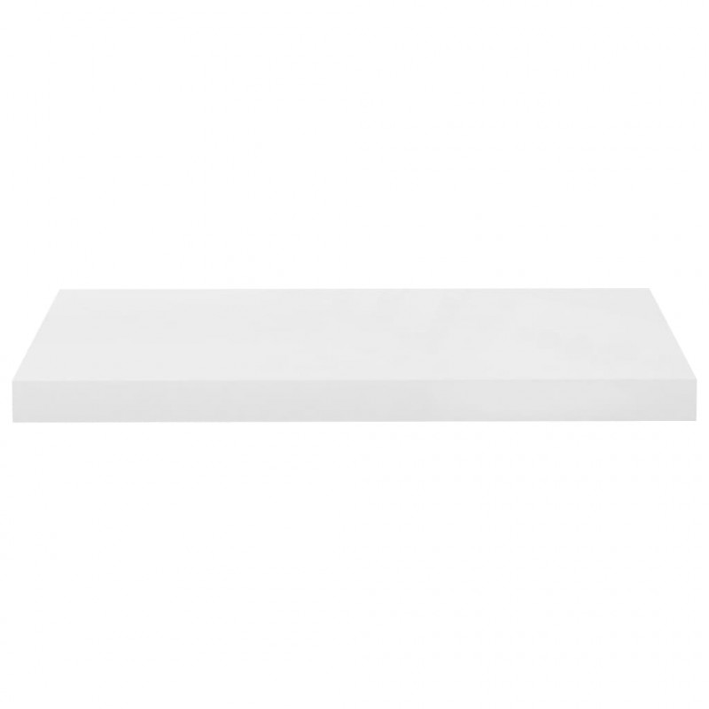 Półki ścienne 4 szt., wysoki połysk, białe, 60x23,5x3,8 cm, MDF