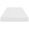 Półki ścienne 4 szt., wysoki połysk, białe, 60x23,5x3,8 cm, MDF