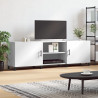 Szafka pod TV, biała, 150x30x50 cm, materiał drewnopochodny