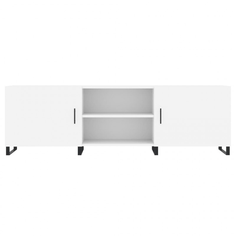 Szafka pod TV, biała, 150x30x50 cm, materiał drewnopochodny