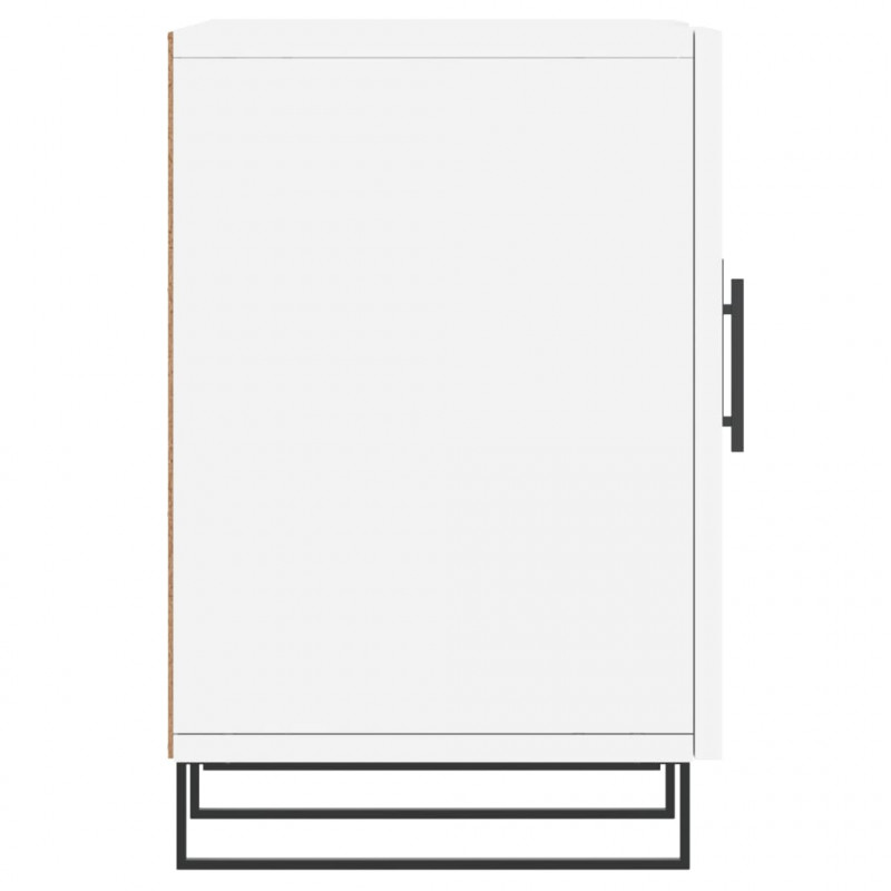 Szafka pod TV, biała, 150x30x50 cm, materiał drewnopochodny