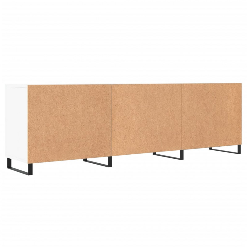 Szafka pod TV, biała, 150x30x50 cm, materiał drewnopochodny