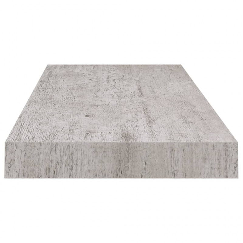 Półki ścienne, 4 szt., szarość betonu, 60 x 23,5 x 3,8 cm, MDF