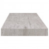 Półki ścienne, 4 szt., szarość betonu, 60 x 23,5 x 3,8 cm, MDF