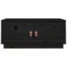 Stolik kawowy, czarny, 80x50x35 cm, lite drewno sosnowe