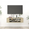 Wisząca szafka TV, dąb sonoma, 100x30x26,5 cm