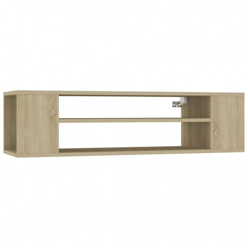 Wisząca szafka TV, dąb sonoma, 100x30x26,5 cm