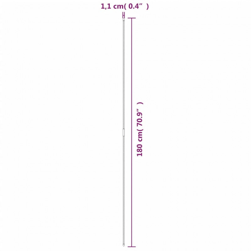 Podpórki do roślin, 30 szt., zielone, 180 cm, stalowe