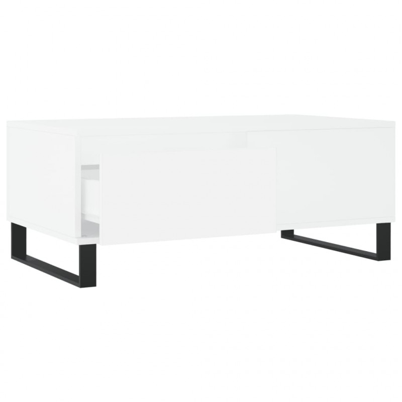 Stolik kawowy, biały 90x50x36,5 cm, materiał drewnopochodny