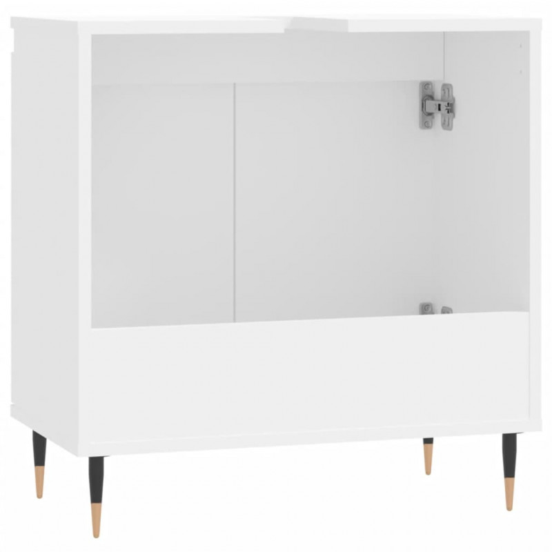 Szafka łazienkowa, biała, 58x33x60 cm, materiał drewnopochodny