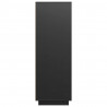 Kredens, czarny, 60x40x116,5 cm, lite drewno sosnowe