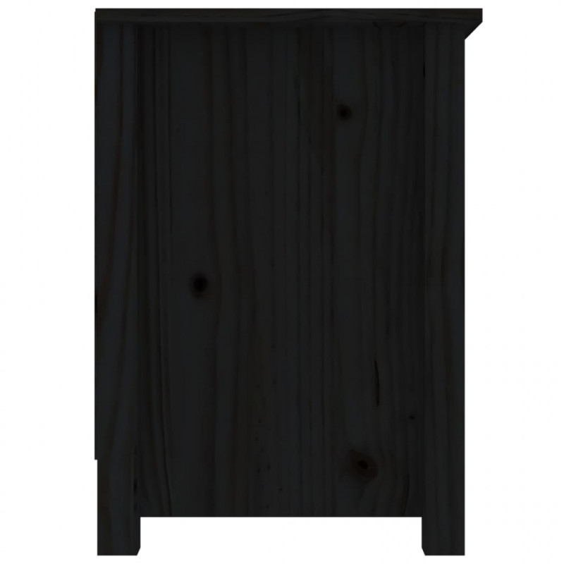 Szafka pod telewizor, czarna, 103x36,5x52 cm, drewno sosnowe