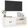 Szafka pod TV, biała, 105x34x40 cm, lite drewno sosnowe