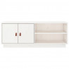 Szafka pod TV, biała, 105x34x40 cm, lite drewno sosnowe
