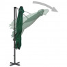 Parasol wiszący z aluminiowym słupkiem, 250x250 cm, zielony