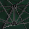 Parasol wiszący z aluminiowym słupkiem, 250x250 cm, zielony