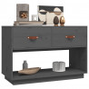Szafka pod telewizor, szara, 90x40x60 cm, lite drewno sosnowe