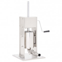 Ręczna nadziewarka do kiełbasy, srebrna, 3 L, stal nierdzewna