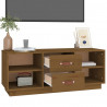 Szafka pod TV, miodowy brąz, 100x34x40 cm, lite drewno sosnowe