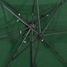 Parasol wiszący z podwójną czaszą, 250x250 cm, zielony