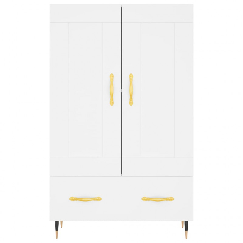 Wysoka szafka, biała, 69,5x31x115 cm, materiał drewnopochodny