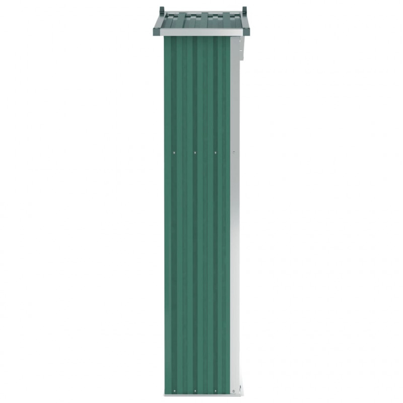 Szopa ogrodowa, zielona, 116x45x175 cm, stal galwanizowana