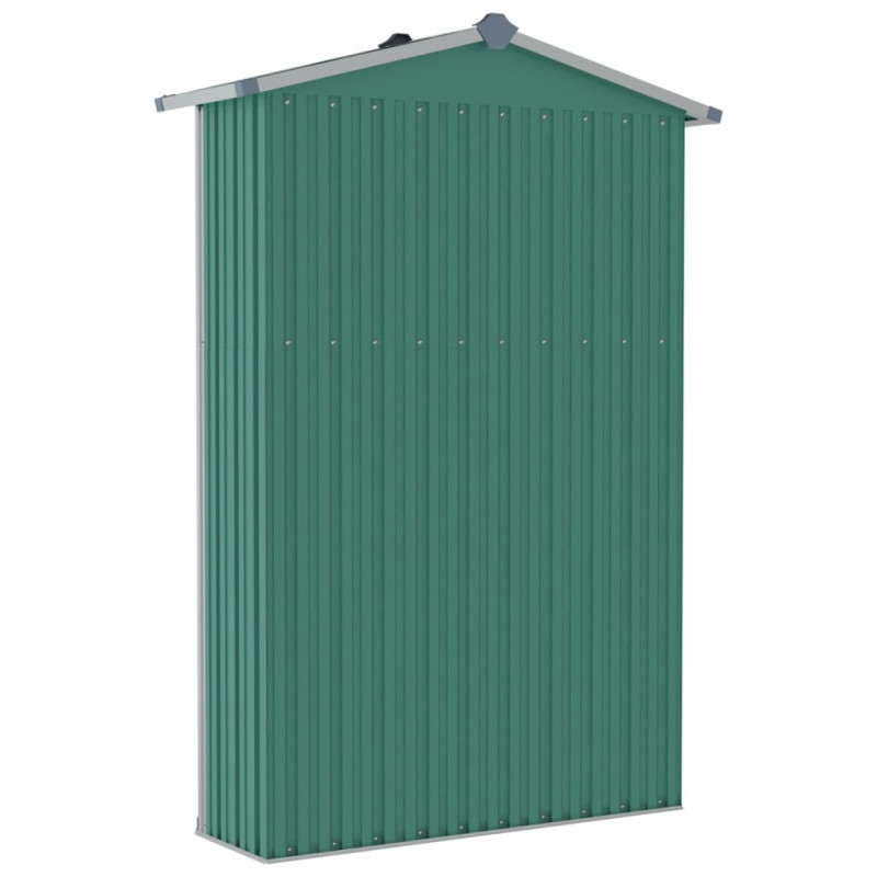 Szopa ogrodowa, zielona, 116x45x175 cm, stal galwanizowana
