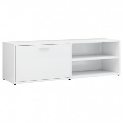 Szafka pod TV, wysoki połysk, biała, 120x34x37cm