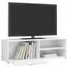 Szafka pod TV, wysoki połysk, biała, 120x34x37cm