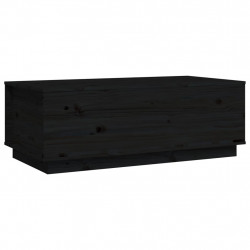 Stolik kawowy, czarny, 100x50x35 cm, lite drewno sosnowe