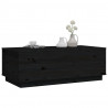 Stolik kawowy, czarny, 100x50x35 cm, lite drewno sosnowe