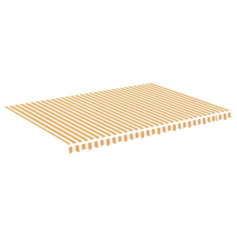 Zapasowa tkanina na markizę, żółto-biała, 5x3,5 m
