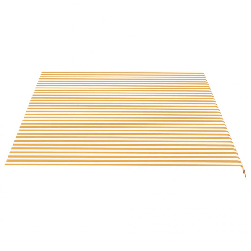 Zapasowa tkanina na markizę, żółto-biała, 5x3,5 m