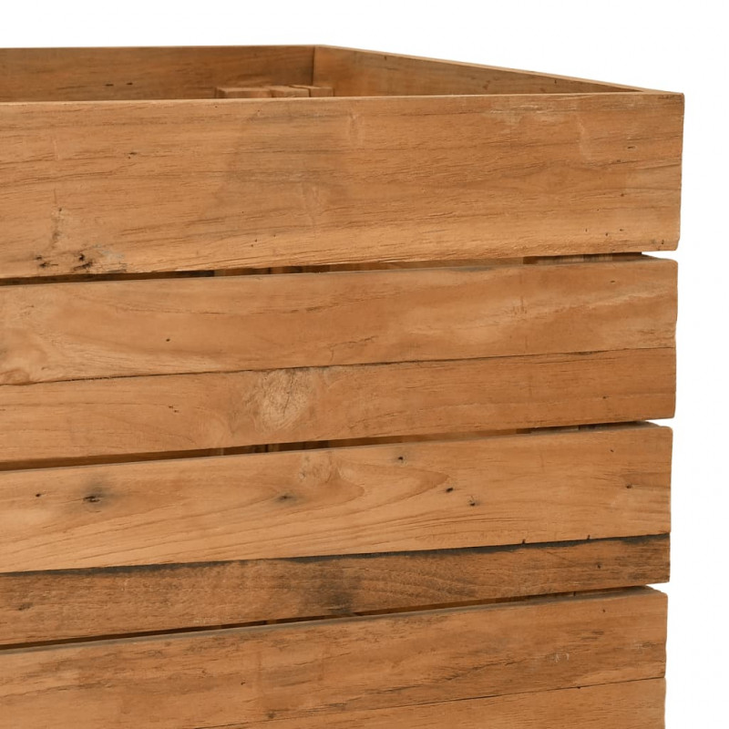 Podwyższona donica 150x40x72 cm drewno tekowe z recyklingu/stal