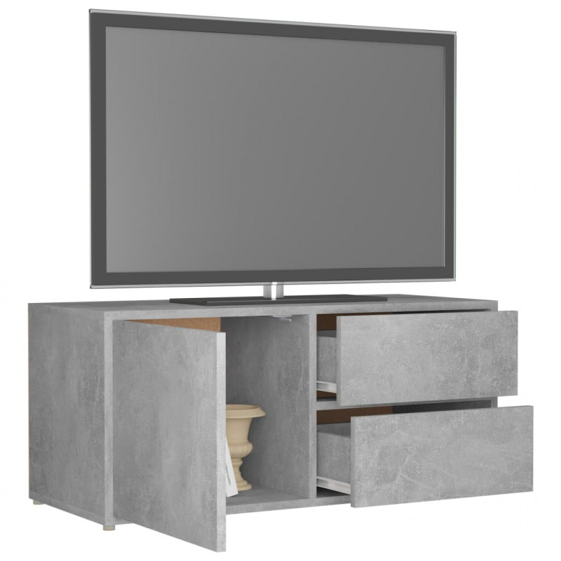 Szafka pod telewizor, szarość betonu, 80x34x36 cm