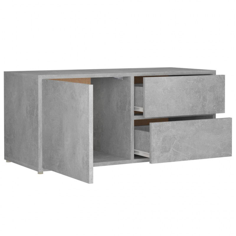 Szafka pod telewizor, szarość betonu, 80x34x36 cm